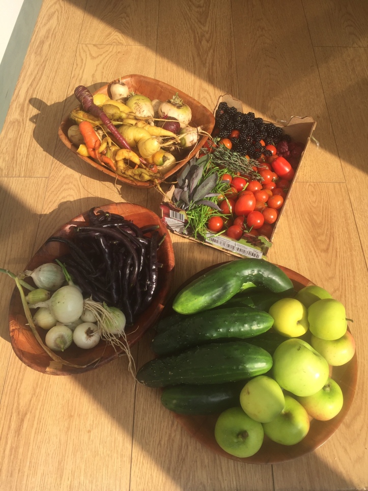 home grown fruit and veg