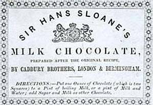 Sir Hans Sloane milk chocolate