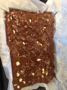 brownie mix, ready for the oven
